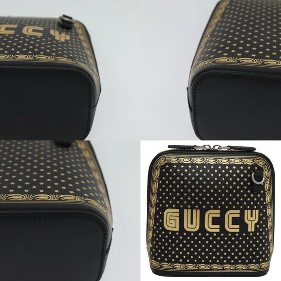 GUCCI SEGA Collaboration Shoulder Bag Leather Black 511189 Auth BD1503AV - Picture 14 of 14